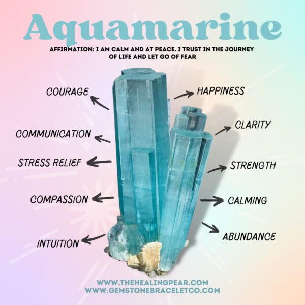 High Grade Premium Foreign Aquamarine Crystal Bracelet - Image 2