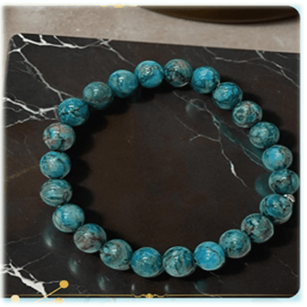 African Tourquise ( Firoza) Crystal Bracelet - Image 2