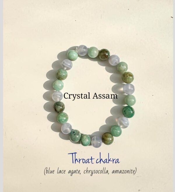 Healing & Energized Throat Chakra Balancing Crystal Bracelet