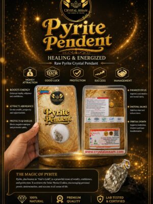 Healing & Energized Peru Raw Pyrite Crystal Pandent