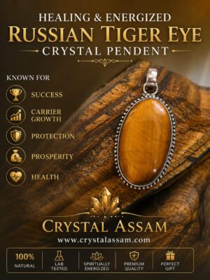 Healing & Energized Russian Brawn Tiger Eye Crystal Pandent