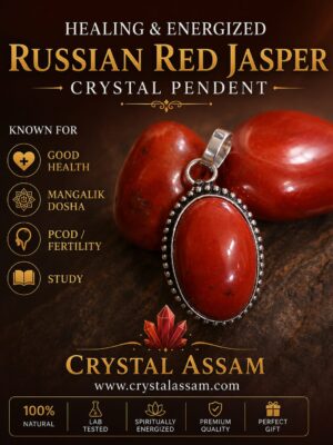 Healing & Energized Russian Red Jasper Crystal Pandent