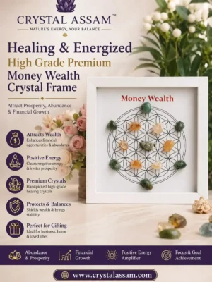 Healing & Energized High Grade Premium Money Wealth Crystal Frame